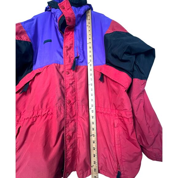 Vintage y2k Columbia Men's L Spell Out Ski Jacket Waterproof Coat Bright Purple - Picture 8 of 8